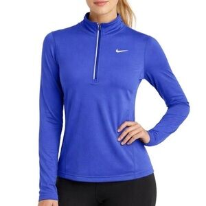 Nike Women’s Long-Sleeve Half-Zip Top in Royal Blue